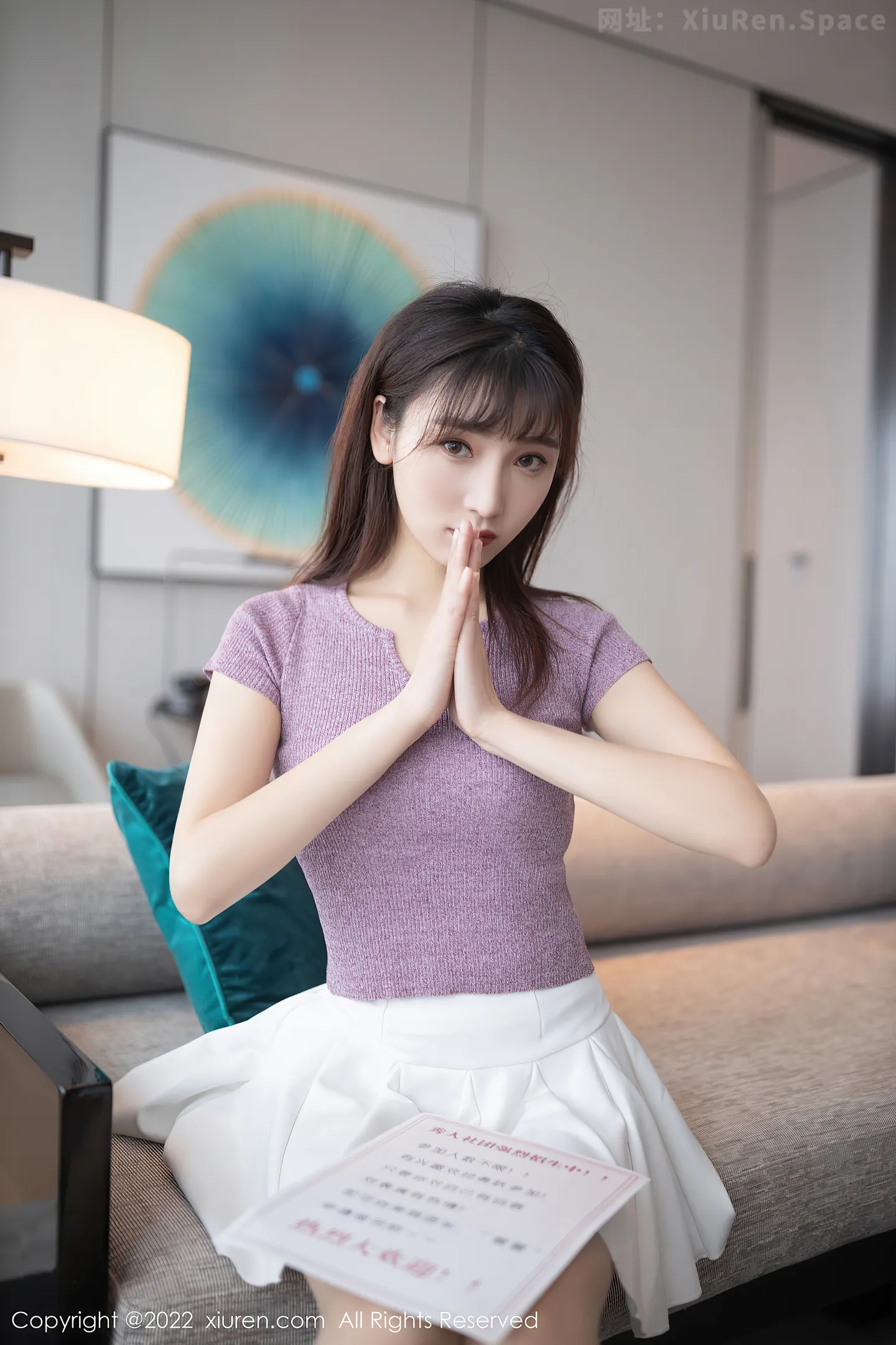 图片[4]-[XiuRen秀人网]VOL.4570 模特陆萱萱角色扮演主题紫色上衣半脱露紫色内衣撩人诱惑写真79P-秀人网官方网站